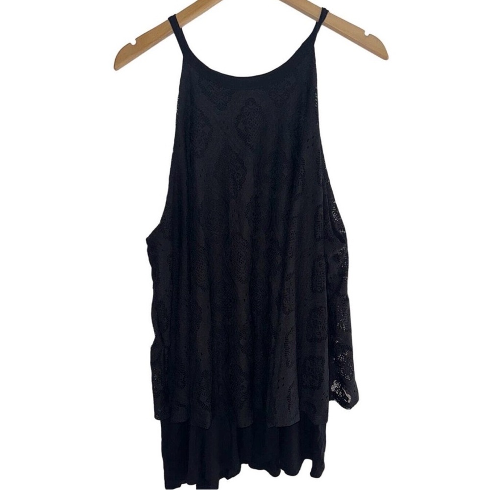 torrid Black Lace Overlay Top